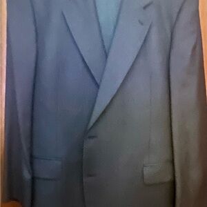 Saks Fifth Ave Valentino Uomo Blazer Navy Blue Cashmere  Jacket 43R